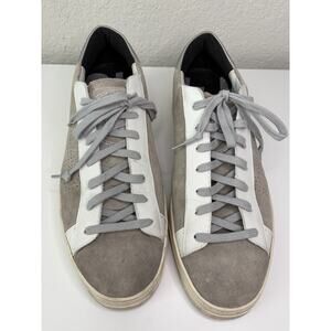 P448 John Low Top Sneakers Gray Suede White Leather Men’s Size 48 (US 15) Italy
